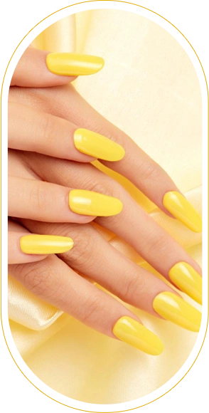 Yellow manicure nails